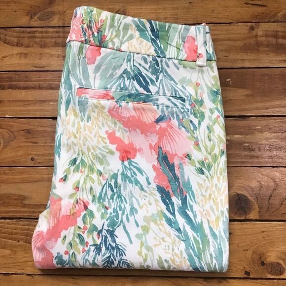 Floral Old Navy Pixie ankle pants mid rise size 4 - Picture 3 of 11